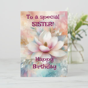 Cartão De Festividades Lilases Rosa Brilhante Personalizadas Feliz Aniver
