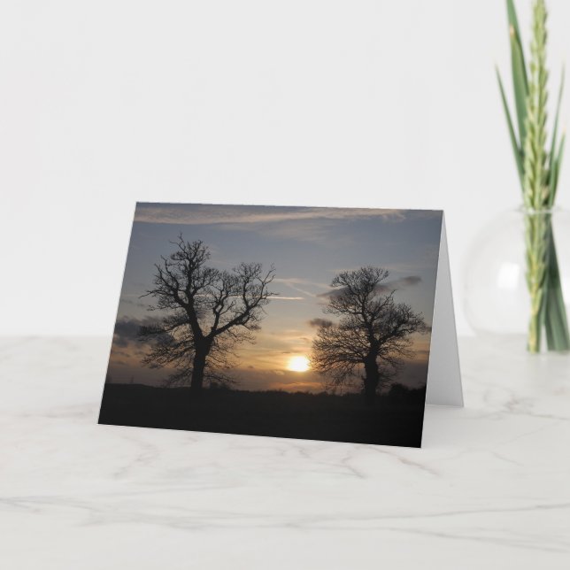 Cartão De Festividades Lincolnshire Sunset (Frente)