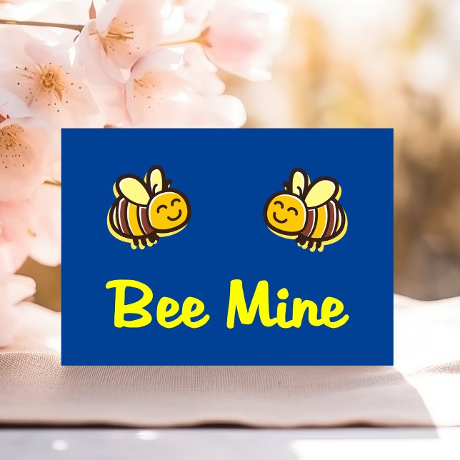 Cartão De Festividades Linda Abelha Minha Retro Abelhas Bombas Cor Escura (Criador carregado)