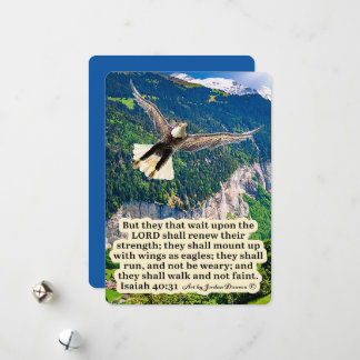 Cartão De Festividades Linda Escritura de Águia Isaiah 40:31