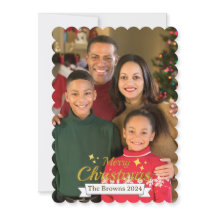 Linda Foto da Família Feliz Saudação de Natal