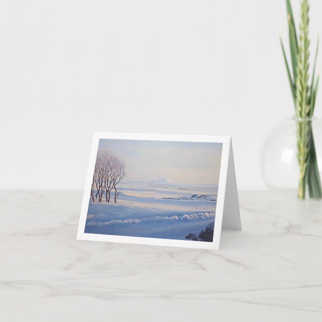 Cartão De Festividades Linda Islândia paisagem invernal paisagem paisagem (Frente)