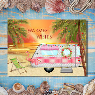 Cartão De Festividades Lindo Camping Car RV Desejos Mais Quentes Natal Pr