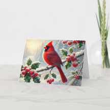 Lindo Cardinal de Natal Vermelho