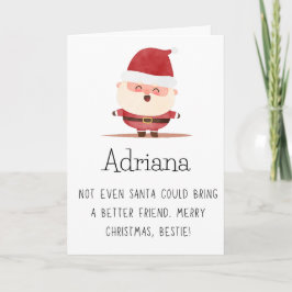 Cartão De Festividades Lindo Natal Melhor Amiga Nome Dobrado