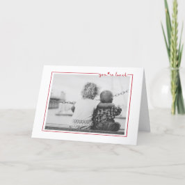 Cartão De Festividades Lindo Quadro Manuscrito de Mão Vermelha Você é Ama