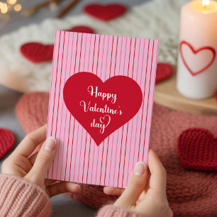 Cartão De Festividades Lindos Corações Rosa Amam Você Saudação de Dia dos