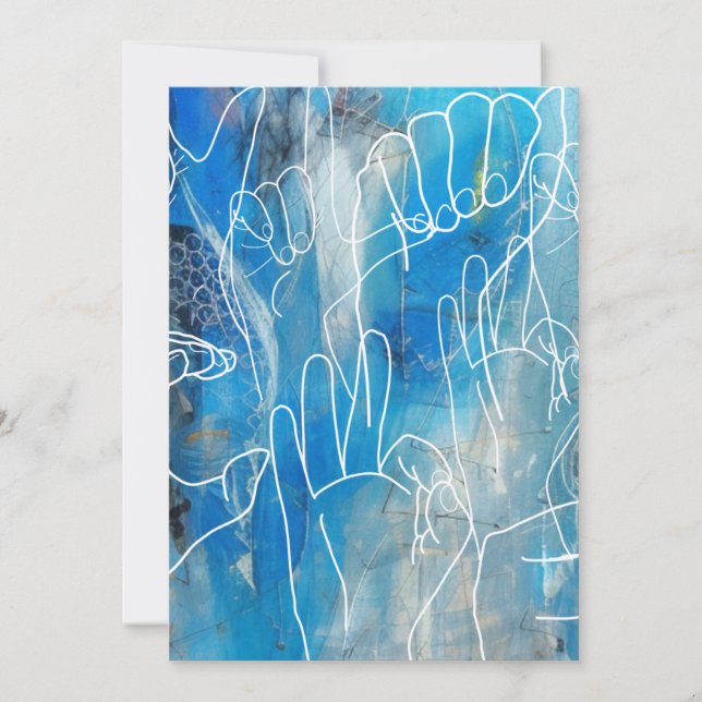 Cartão De Festividades Língua de sinais americana (Frente)