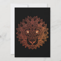 Lion Mandala Ornamental, Lion Mandala Desenhado À 