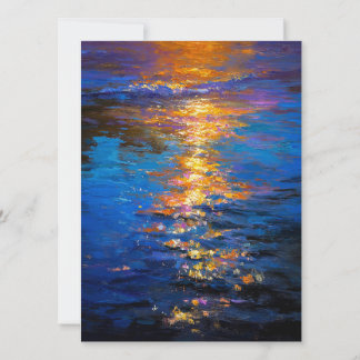 Cartão De Festividades Liquid Fire at Dusk