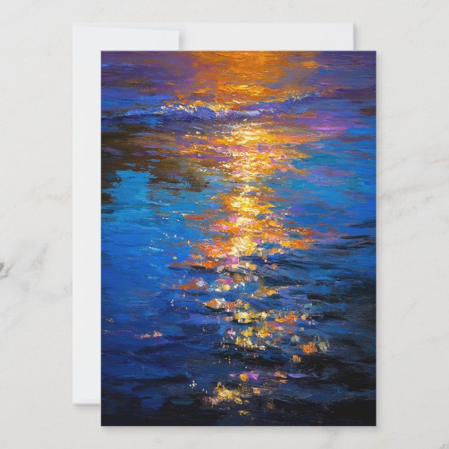 Cartão De Festividades Liquid Fire at Dusk (Frente)