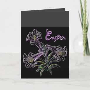 Cartão De Festividades Lírio roxo -