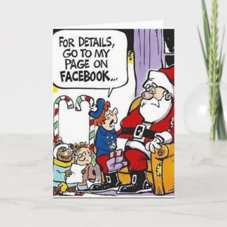 Cartão De Festividades Lista de Natal do Facebook