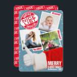 Cartão De Festividades Lista Legal de Papais noeis de Natal Engraçados |<br><div class="desc">Mostre os 'recibos' do seu status legal confirmado com um Cartões de foto de Natal adoravelmente fofo com os próprios Papais noeis dando os polegares nos arquivos de fotos de sua lista legal. Com um enorme selo de aprovação no topo à esquerda, esta engraçada carta de cartões de natal de...</div>