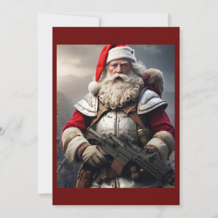 Cartão De Festividades Lista Travessa do Papai Noel Assustador Divertido