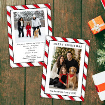 Listras de Bastão de Natal da Família Personalizad