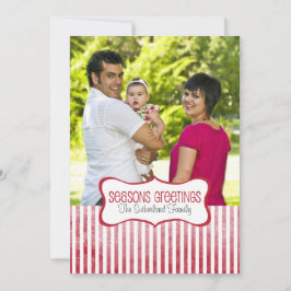 Cartão De Festividades Listras Festivas de Foto Felicitações de Fim de An