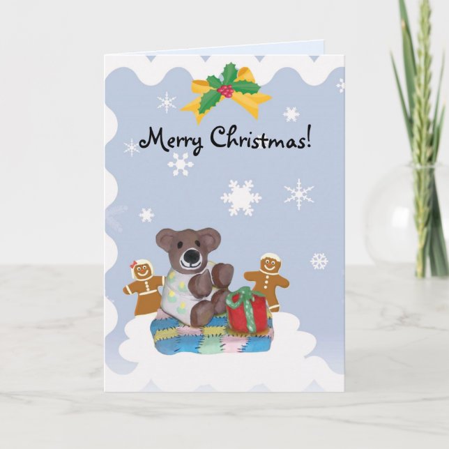 Cartão De Festividades Little Bear Christmas Card (Frente)