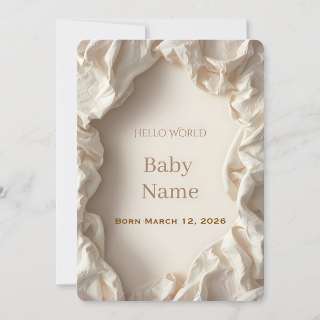 Cartão De Festividades Little Beginnings – Baby Announcement Cards (Frente)