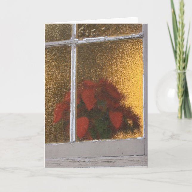 Cartão De Festividades Little Church Of La Villita Window At Christmas (Frente)