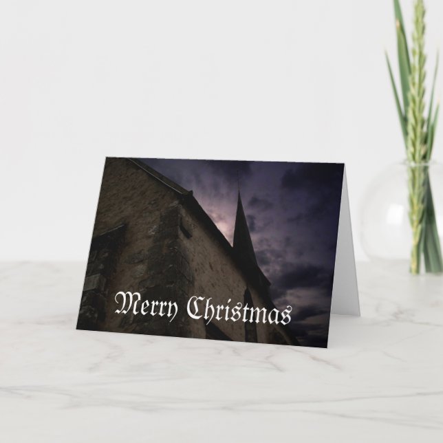 Cartão De Festividades Little country church Merry Christmas card (Frente)