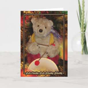 Cartão De Festividades Little Drummer Bear