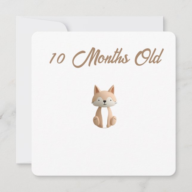 Cartão De Festividades Little Forest Friends Baby Milestone Card –10 Mont (Frente)