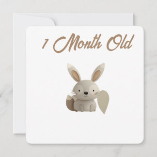 Cartão De Festividades Little Forest Friends Baby Milestone Card – 1 Mont