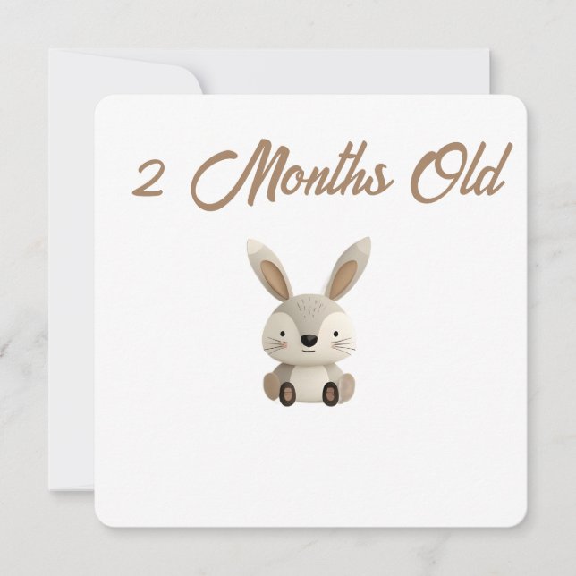Cartão De Festividades Little Forest Friends Baby Milestone Card –2 Month (Frente)