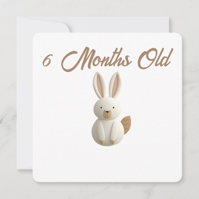 Cartão De Festividades Little Forest Friends Baby Milestone Card – 6 Mont (Frente)