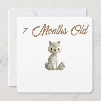 Cartão De Festividades Little Forest Friends Baby Milestone Card – 7 Mont