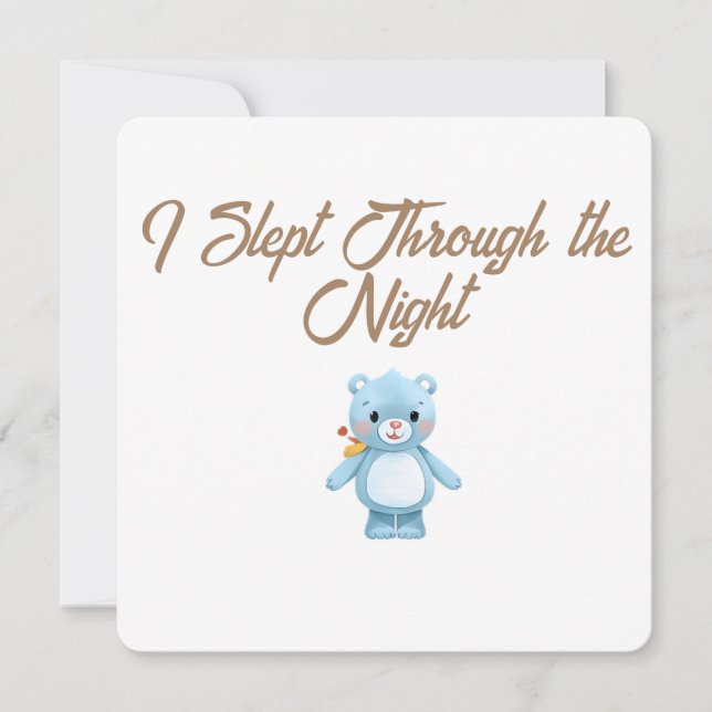 Cartão De Festividades Little Forest Friends Baby Milestone Card –I Slept (Frente)