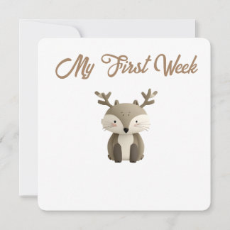 Cartão De Festividades Little Forest Friends Baby Milestone Card – My Fir