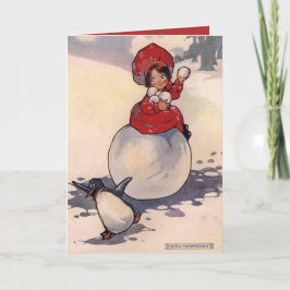 Cartão De Festividades Little Miss Mischief por Agnes Richardson 