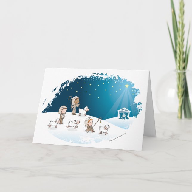 Cartão De Festividades Little shepherds (Frente)