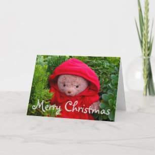 Cartão De Festividades Little Ted Riding Hood