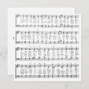 Cartão De Festividades Little Town Bethlehem Sheet Music Christmas