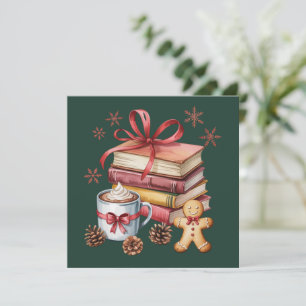 Cartão De Festividades Livros de Natal Livros de Biscoito de Gengibre Cac