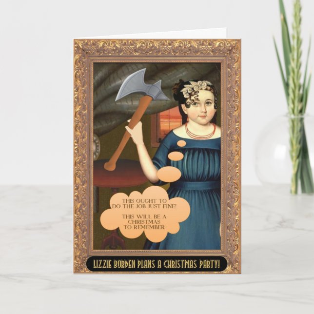 Cartão De Festividades Lizzie Borden's Christmas Card (History Rewritten (Frente)
