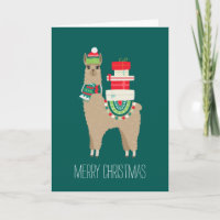 Llama de Natal Festivo Foto Personalizada