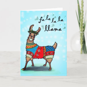 Cartão De Festividades Llama de Suéter Feio