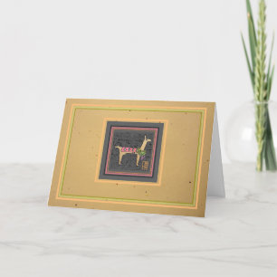 Cartão De Festividades Llama Glama-rous folded Holiday Greeting Card