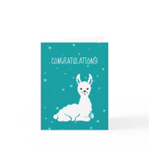 Llama New Baby Congratulations Cards
