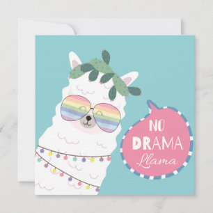 Cartão De Festividades Llama Sem Drama