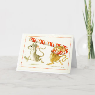 Cartão De Festividades LMU Library Christmas Mice Greeting Card