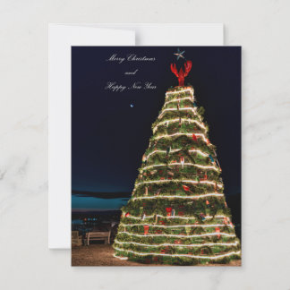 Cartão De Festividades Lobster Trap Christmas Tree Flat Holiday Card