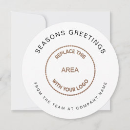 Cartão De Festividades Logotipo comercial Circular simples de Natal corpo