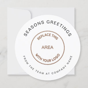 Cartão De Festividades Logotipo comercial Circular simples de Natal corpo
