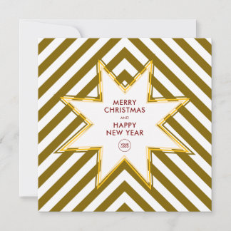 Cartão De Festividades Logotipo Corporativo de Natal da Empresa Gold Star