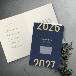 Cartão De Festividades Logotipo Corporativo de Revisão Anual da Marinha M